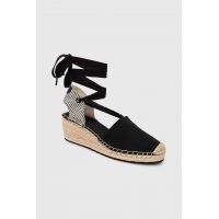 Gant espadrile Luliza culoarea negru, toc pana, 28568593.G00