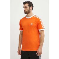 adidas Originals tricou din bumbac barbati, culoarea portocaliu, cu imprimeu, IM9382