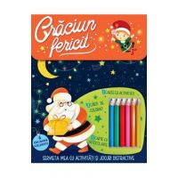 Craciun fericit. Servieta mea cu activitati și jocuri distractive