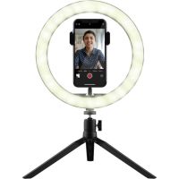 Lampa circulara Trust Maku, Ring Light, Trepied, Negru