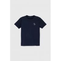 Abercrombie & Fitch tricou copii culoarea albastru marin, cu imprimeu