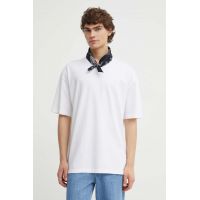 AllSaints tricou din bumbac MONTANA SS CREW barbati, culoarea alb, neted, MD510Z