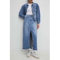 Answear Lab fusta jeans maxi, drept