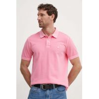 United Colors of Benetton polo de bumbac culoarea roz, neted