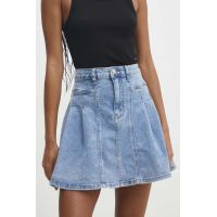 Answear Lab fusta jeans mini, evazati