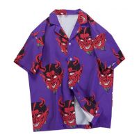 Cămașă bărbătească cu diavolul violet XL