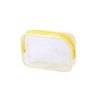 Geantă cosmetică transparentă galben M