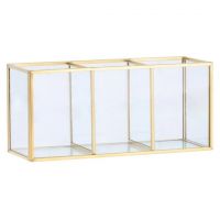 Organizator cosmetic din sticlă