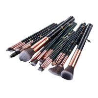 Set de 15 pensule de machiaj negru