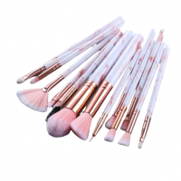 Set de 15 pensule de machiaj roz