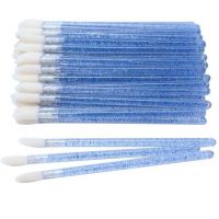 Set aplicatoare pentru buze si gene 50 buc P3311 albastru inchis