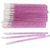 Set aplicatoare pentru buze si gene 50 buc P3311 roz închis
