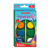Acuarele 8 Culori/cutie + 1 Pensula Gratis, Alpino