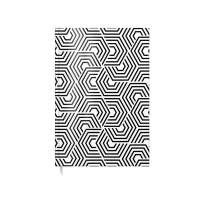 Agenda A5 Nedatata Artpress, Black & White, 100 File, Coperta Buretata Lucioasa, 80 g/m²
