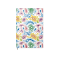 Agenda A5 Nedatata Artpress, Colorful Waves, 100 File, Coperta Buretata Lucioasa, Multicolor, 80 g/m²