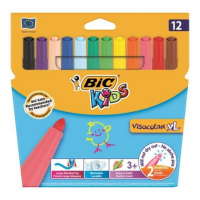 Carioci Colorate Lavabile Bic Visacolor Xl, 12 Buc/set