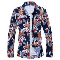 Cămașă bărbătească cu flori F626 XXL 9