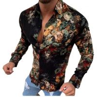 Cămașă bărbătească cu flori F646 XL 1