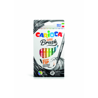 Carioca, Varf Flexibil - 1-6mm (tip Pensula), 10 Culori/cutie, Carioca Super Brush