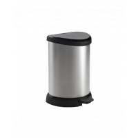 CURVER Cos de gunoi 15 L negru/argintiu metalizat