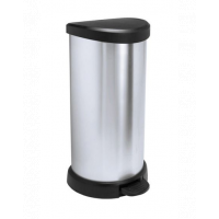 CURVER Coș de gunoi cu pedală 40 L negru/argintiu metalizat