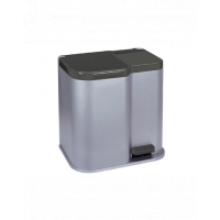 CURVER Cos de gunoi DUO PEDAL BIN argintiu/gri inchis