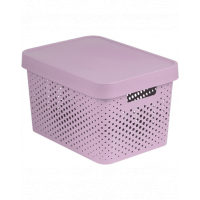 CURVER Coș ajurat cu capac INFINITY 17 L roz