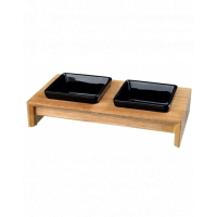 TRIXIE Set boluri ceramice/lemn 2× 0.2 L