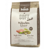 BOSCH SOFT Hrana uscata caini adulti cu alergii si sensibilitati alimentare, cu pui si banane 1 kg