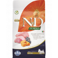 FARMINA N&amp;D Pumpkin Adult Mini Hrana uscata pentru caini, cu miel si afine 800 g