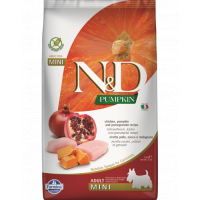 FARMINA N&amp;D Pumpkin Adult Mini Hrana pentru caini de talie mica, cu pui si rodie 2,5 kg