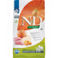 FARMINA N&amp;D Pumpkin Adult Medium&amp;Maxi Hrana uscata caini, cu mistet si mar 2.5 kg