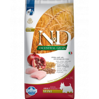 FARMINA N&amp;D Low Grain Adult Mini Hrana uscata caini talie mica, cu pui si rodie 7 kg