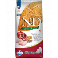 FARMINA N&amp;D Ancestral Grain Puppy Medium&amp;Maxi Chicken&amp;Pomegranate hrana uscata caini juniori talie medie/mare, pui si rodie 12 kg