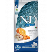 FARMINA N&amp;D Dog Ocean Adult Medium &amp;Maxi Hrana uscata pentru caini de talie medie si mare, cu cod si dovleac 12 kg