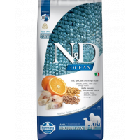 FARMINA N&amp;D Ocean Dog Adult Medium&amp;Maxi hrana uscata caini adulti talie medie/mare, cod, portocala, ovaz 12 kg