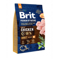 BRIT Premium By Nature Adult Medium M Hrana uscata pentru caini adulti de talie medie, cu pui 3 kg