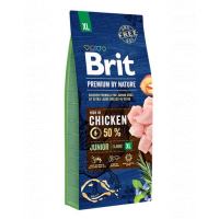BRIT Premium By Nature Junior Extra Large Hrana uscata pentru catei si juniori de talie foarte mare XL 15 kg