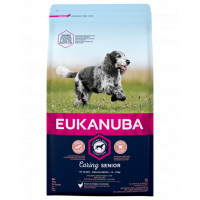 EUKANUBA Caring Senior Medium Breed hrana uscata caini seniori talie medie, bogat in pui 15kg