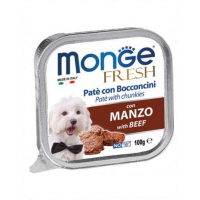 MONGE Fresh Pate pentru caini, cu carne de vita, 100 g