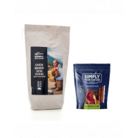 SIMPLY FROM NATURE SET hrana pentru caini coapta la cuptor, cu mistret 1,2 kg + recompense cu mistret 7 buc.
