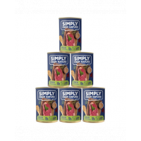 SIMPLY FROM NATURE Hrana umeda pentru caini, carne de vanat si hrisca 6 x 400 g