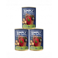 SIMPLY FROM NATURE Hrana umeda pentru caini, carne de cal si cartofi 3 x 400 g