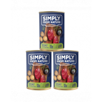 SIMPLY FROM NATURE Hrana umeda pentru caini, carne de capra si cartofi 3 x 400 g