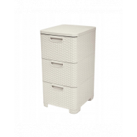CURVER Bibliotecă cu sertare Regal STYLE crem