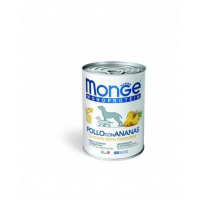 MONGE Fruit Dog Monoprotein hrana umeda pentru caini, cu pui si ananas 400g