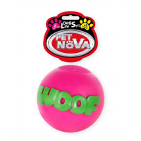 PET NOVA DOG LIFE STYLE Minge WOOF pentru caini,roz, 8cm