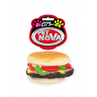 PET NOVA DOG LIFE STYLE Hamburger jucarie pentru caini 9cm
