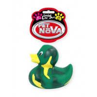 PET NOVA DOG LIFE STYLE Jucarie rata pentru caine, 7cm, verde