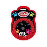 PET NOVA DOG LIFE STYLE Jucarie pentru caini Ringo Dental 12,5cm, rosu, aroma de menta